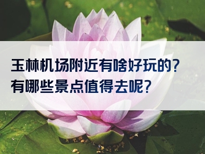 玉林机场附近有啥好玩的？有哪些景点值得去呢？