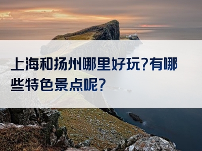 上海和扬州哪里好玩？有哪些特色景点呢？