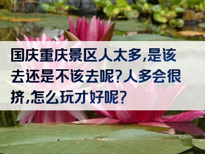 国庆重庆景区人太多，是该去还是不该去呢？人多会很挤，怎么玩才好呢？