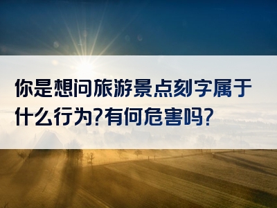 你是想问旅游景点刻字属于什么行为？有何危害吗？