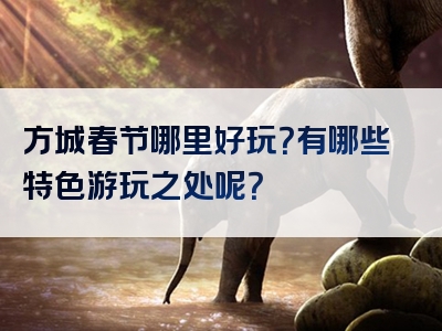 方城春节哪里好玩？有哪些特色游玩之处呢？