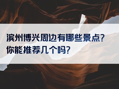 滨州博兴周边有哪些景点？你能推荐几个吗？