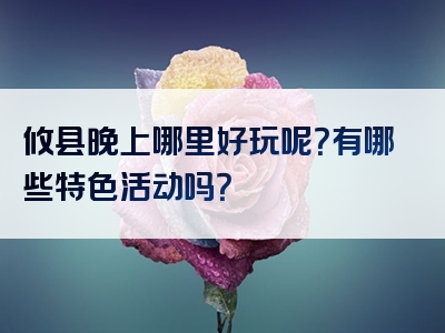 攸县晚上哪里好玩呢？有哪些特色活动吗？