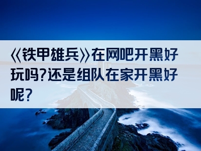 《铁甲雄兵》在网吧开黑好玩吗？还是组队在家开黑好呢？