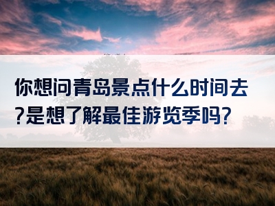 你想问青岛景点什么时间去？是想了解最佳游览季吗？