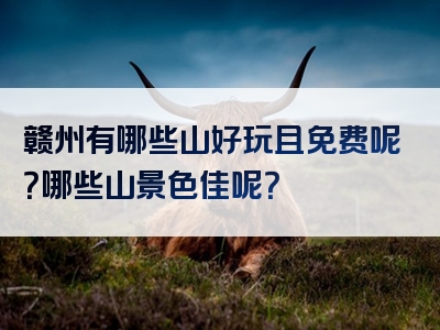 赣州有哪些山好玩且免费呢？哪些山景色佳呢？