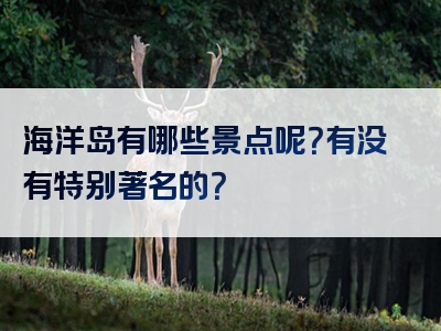 海洋岛有哪些景点呢？有没有特别著名的？