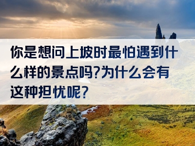 你是想问上坡时最怕遇到什么样的景点吗？为什么会有这种担忧呢？