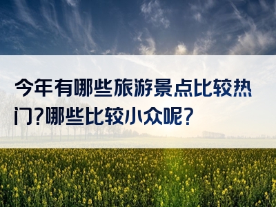 今年有哪些旅游景点比较热门？哪些比较小众呢？