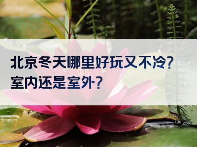 北京冬天哪里好玩又不冷？室内还是室外？