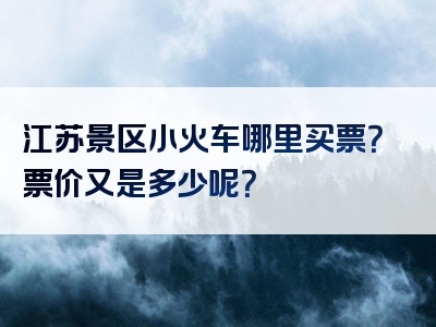 江苏景区小火车哪里买票？票价又是多少呢？