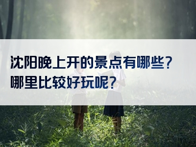 沈阳晚上开的景点有哪些？哪里比较好玩呢？