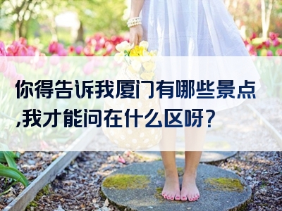 你得告诉我厦门有哪些景点，我才能问在什么区呀？