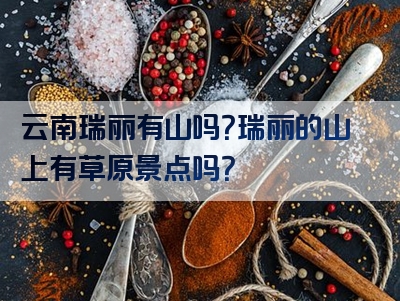 云南瑞丽有山吗？瑞丽的山上有草原景点吗？