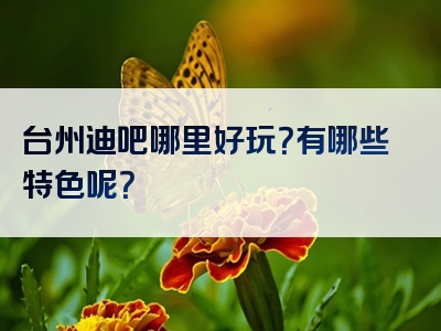 台州迪吧哪里好玩？有哪些特色呢？