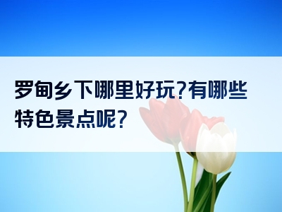 罗甸乡下哪里好玩？有哪些特色景点呢？