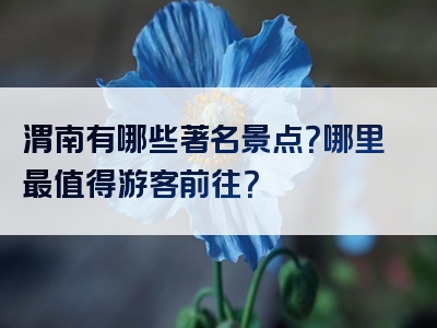 渭南有哪些著名景点？哪里最值得游客前往？