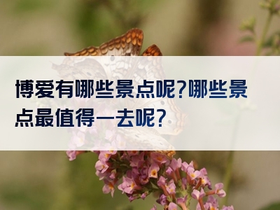 博爱有哪些景点呢？哪些景点最值得一去呢？