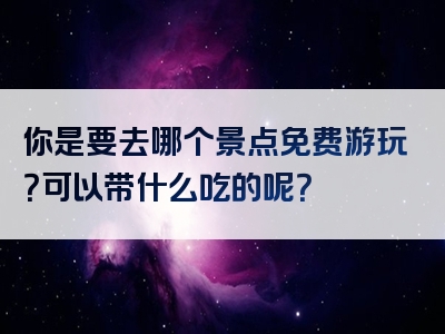 你是要去哪个景点免费游玩？可以带什么吃的呢？