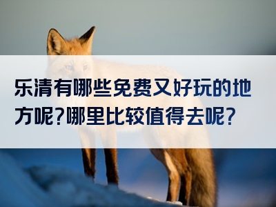 乐清有哪些免费又好玩的地方呢？哪里比较值得去呢？