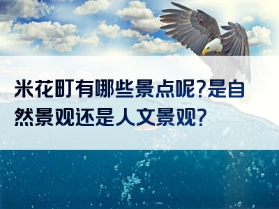 米花町有哪些景点呢？是自然景观还是人文景观？