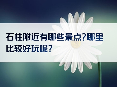 石柱附近有哪些景点？哪里比较好玩呢？