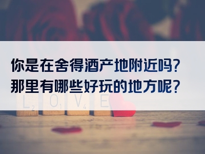 你是在舍得酒产地附近吗？那里有哪些好玩的地方呢？