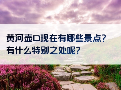 黄河壶口现在有哪些景点？有什么特别之处呢？