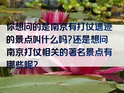 你想问的是南京有打仗遗迹的景点叫什么吗？还是想问南京打仗相关的著名景点有哪些呢？