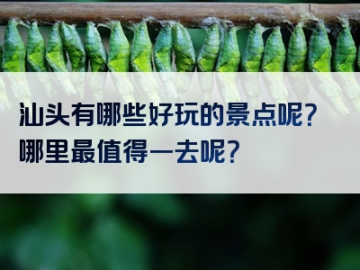 汕头有哪些好玩的景点呢？哪里最值得一去呢？