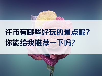 许市有哪些好玩的景点呢？你能给我推荐一下吗？