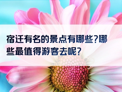 宿迁有名的景点有哪些？哪些最值得游客去呢？