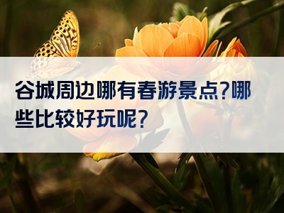 谷城周边哪有春游景点？哪些比较好玩呢？