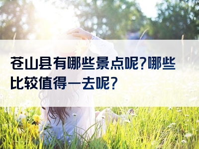 苍山县有哪些景点呢？哪些比较值得一去呢？