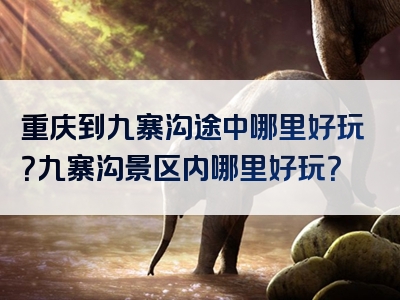 重庆到九寨沟途中哪里好玩？九寨沟景区内哪里好玩？