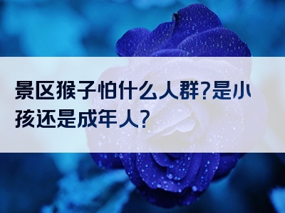 景区猴子怕什么人群？是小孩还是成年人？