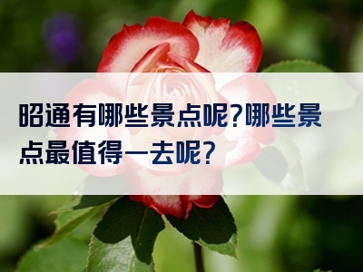 昭通有哪些景点呢？哪些景点最值得一去呢？