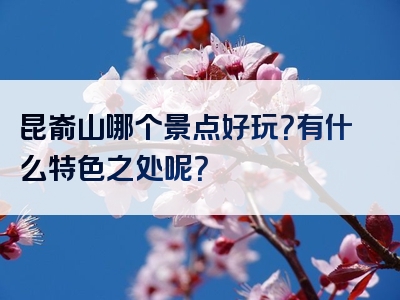 昆嵛山哪个景点好玩？有什么特色之处呢？