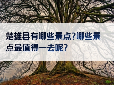 楚雄县有哪些景点？哪些景点最值得一去呢？