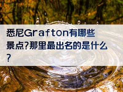 悉尼Grafton有哪些景点？那里最出名的是什么？