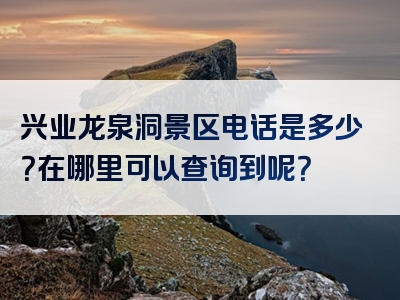 兴业龙泉洞景区电话是多少？在哪里可以查询到呢？