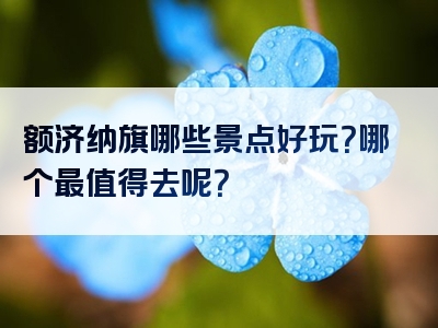 额济纳旗哪些景点好玩？哪个最值得去呢？