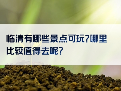 临清有哪些景点可玩？哪里比较值得去呢？