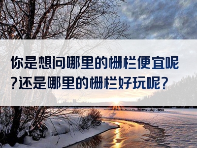 你是想问哪里的栅栏便宜呢？还是哪里的栅栏好玩呢？