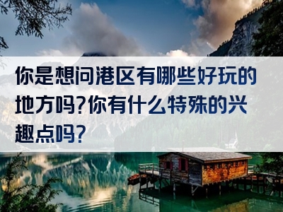 你是想问港区有哪些好玩的地方吗？你有什么特殊的兴趣点吗？