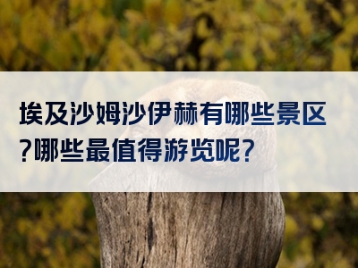 埃及沙姆沙伊赫有哪些景区？哪些最值得游览呢？