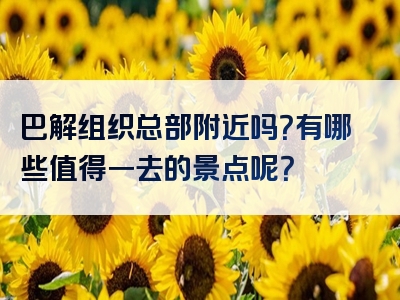 巴解组织总部附近吗？有哪些值得一去的景点呢？