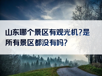 山东哪个景区有观光机？是所有景区都没有吗？