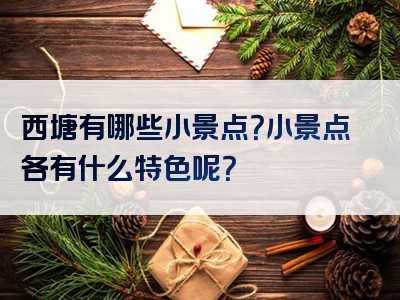 西塘有哪些小景点？小景点各有什么特色呢？