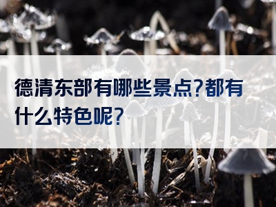 德清东部有哪些景点？都有什么特色呢？